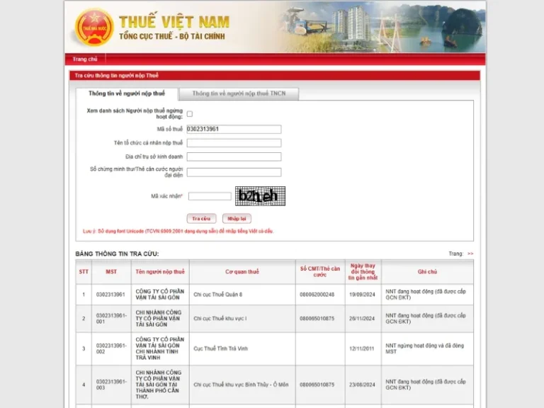 Hướng dẫn Tra cứu Giấy phép kinh doanh Vận tải